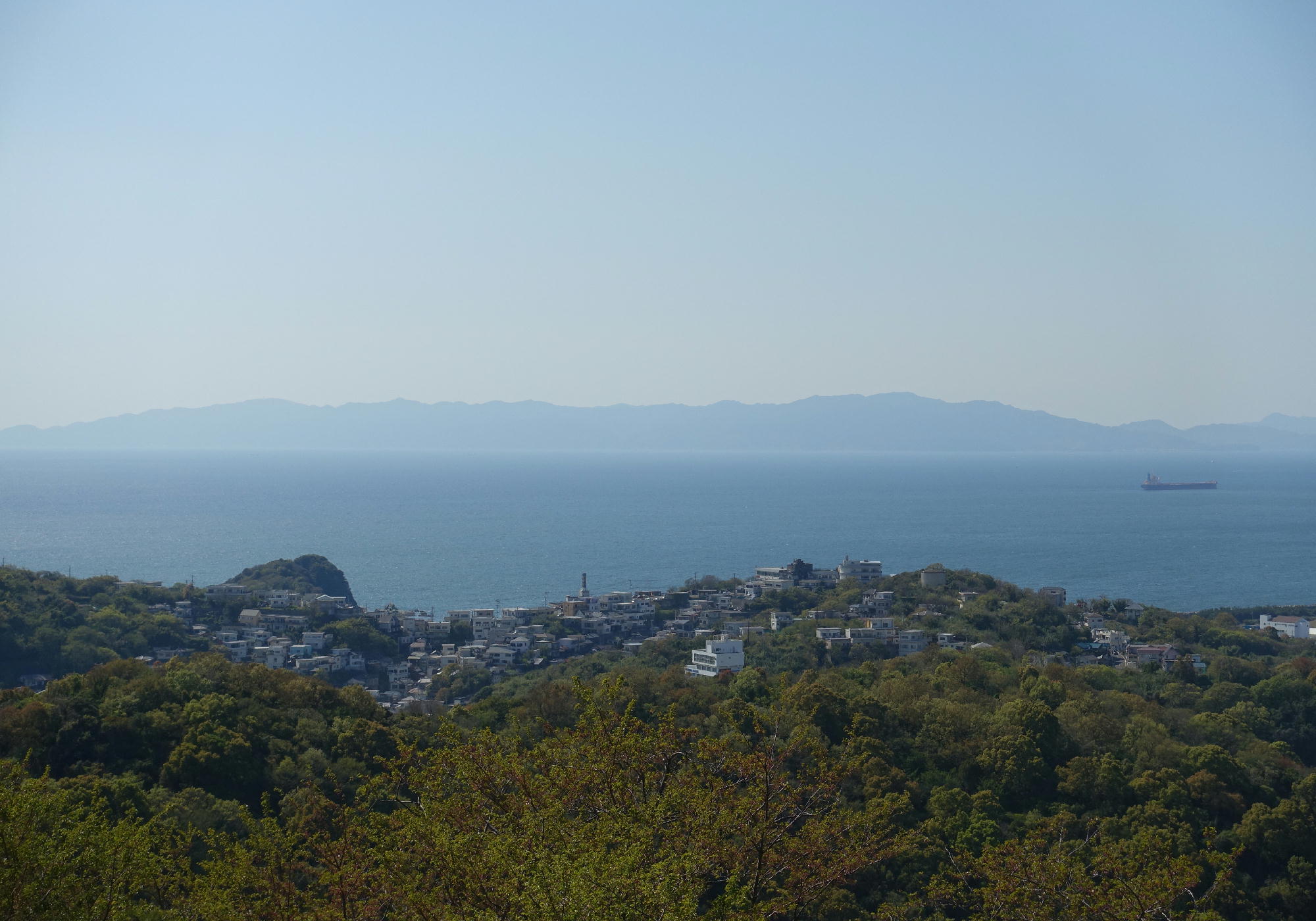 高津子山から雑賀崎、淡路島遠望